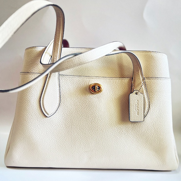 COACH Lora Pebble Leather Carryall Bag (Duster Included) - Picture 2 of 8